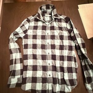 Sonoma Men's Teal Black and Gray Plaid Shirt